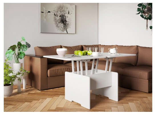 Стол-трансформер Престиж 72х72х49,7(144х72х71,8) белый в Ростове-на-Дону