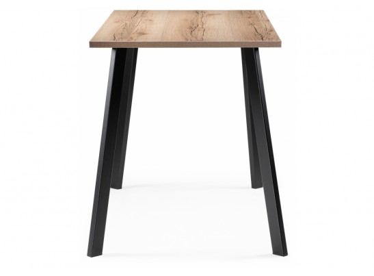 Стол Тринити Лофт 120х80х75 25 мм дуб делано светлый / черный матовый в Ростове-на-Дону