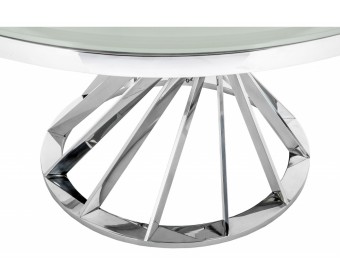 Стол Twist 130х74 steel / white