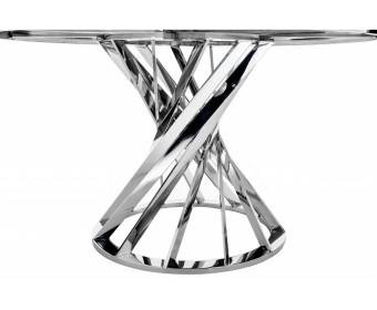 Стол Twist 130х74 steel / white