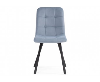Стул на металлокаркасе Bruk light blue / black