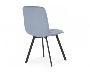 Стул на металлокаркасе Bruk light blue / black