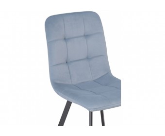 Стул на металлокаркасе Bruk light blue / black