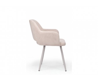 Стул на металлокаркасе Эолин 360 латте (glory 10) / серый