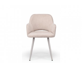 Стул на металлокаркасе Эолин 360 латте (glory 10) / серый