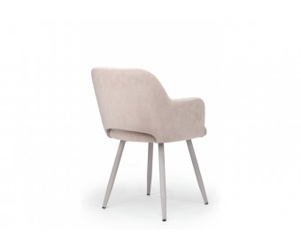 Стул на металлокаркасе Эолин 360 латте (glory 10) / серый