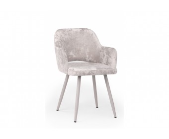 Стул на металлокаркасе Эолин 360 латте (simple 008) / серый