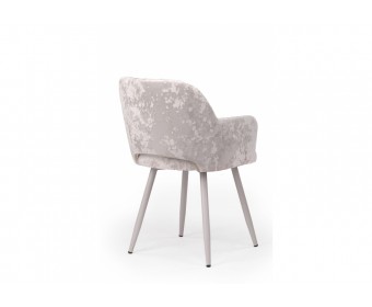 Стул на металлокаркасе Эолин 360 латте (simple 008) / серый