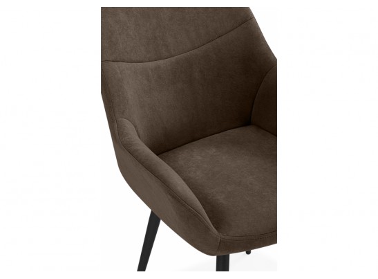 Стул на металлокаркасе Флюид коричневый (glory 08) / черный в Ростове-на-Дону