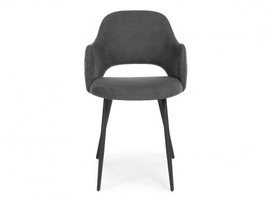 Стул на металлокаркасе Гутрид прошивка ромбы сзади темно-серый / черный в Ростове-на-Дону