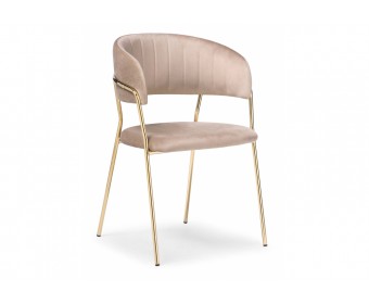 Стул на металлокаркасе Kamelia cappuccino / gold