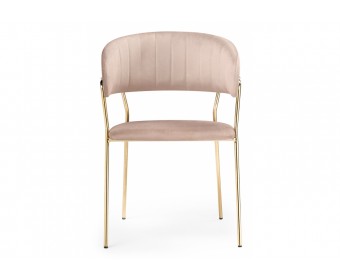 Стул на металлокаркасе Kamelia cappuccino / gold