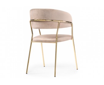 Стул на металлокаркасе Kamelia cappuccino / gold