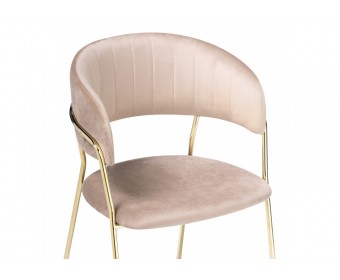 Стул на металлокаркасе Kamelia cappuccino / gold
