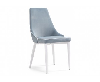 Стул на металлокаркасе Kora 1 light blue / white