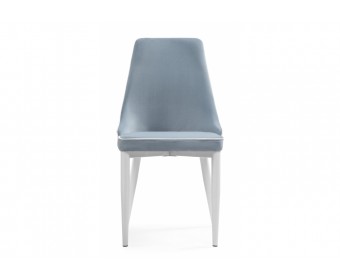 Стул на металлокаркасе Kora 1 light blue / white