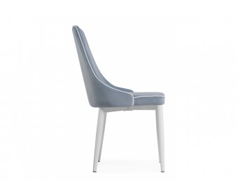 Стул на металлокаркасе Kora 1 light blue / white