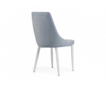 Стул на металлокаркасе Kora 1 light blue / white