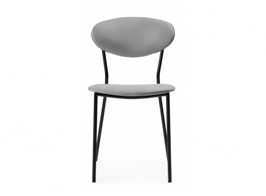 Стул на металлокаркасе Корсе светло-серый/ черный глянец в Ростове-на-Дону