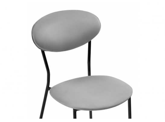 Стул на металлокаркасе Корсе светло-серый/ черный глянец в Ростове-на-Дону