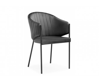 Стул на металлокаркасе Kortni dark grey / black