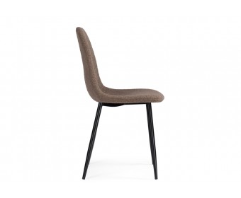 Стул на металлокаркасе Lilu dark brown / black