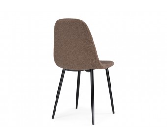 Стул на металлокаркасе Lilu dark brown / black