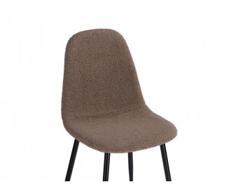 Стул на металлокаркасе Lilu dark brown / black