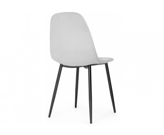 Стул на металлокаркасе Lilu light grey / black