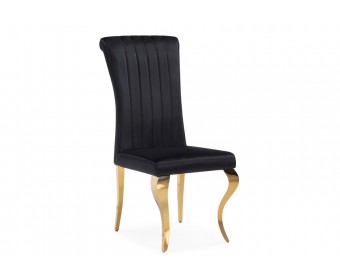 Стул на металлокаркасе Lund black / gold