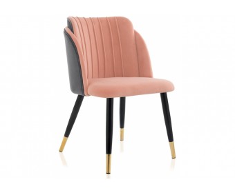 Стул на металлокаркасе Orly pink / grey
