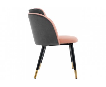 Стул на металлокаркасе Orly pink / grey