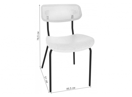 Стул на металлокаркасе SHT-S85М белый / черный в Ростове-на-Дону