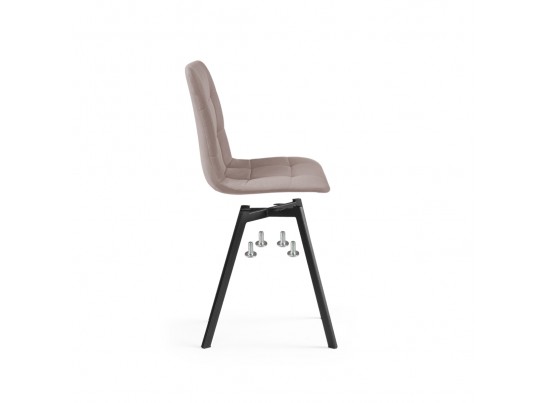 Стул на металлокаркасе Чилли латте / черный в Ростове-на-Дону