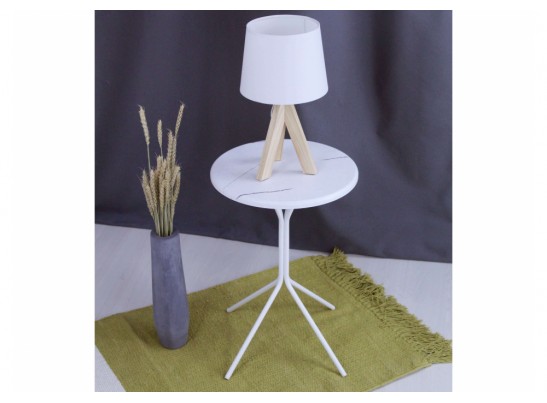 Журнальный столик Sheffilton SHT-CT12-1 белый мрамор / белый муар в Ростове-на-Дону