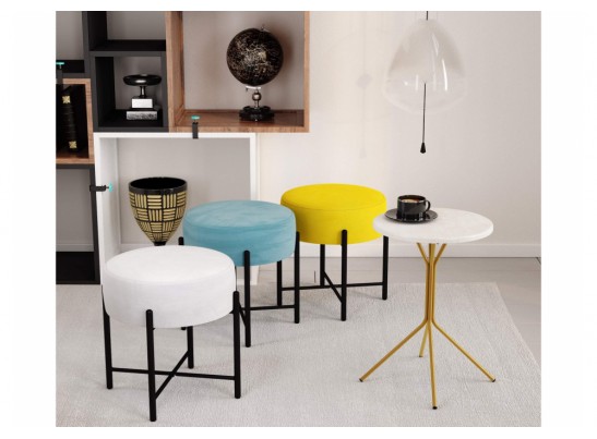 Журнальный столик SHT-CT12-1 бетон хафит / золото в Ростове-на-Дону