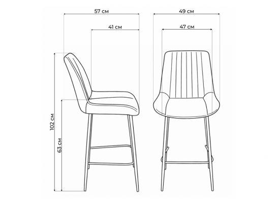 Полубарный стул Седа 360 светло-серый (zd 960) / золотой в Ростове-на-Дону