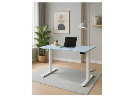 Компьютерный стол Маркос 140х80 голубой / белый в Ростове-на-Дону