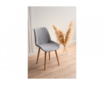 Деревянный стул Седа 360 светло-серый (zd 960) / светлое дерево