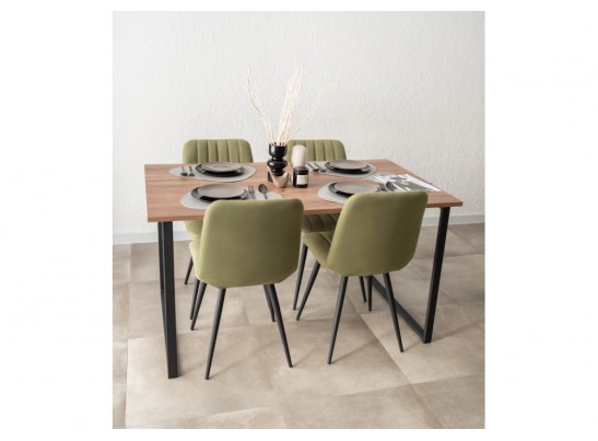 Деревянный стол Лиман 140 х 80 дуб крафт табачный / черный матовый в Ростове-на-Дону