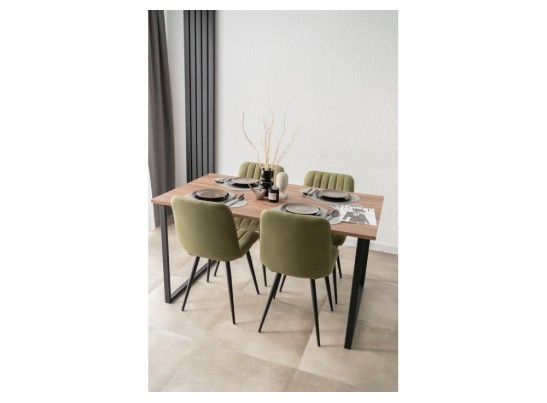 Деревянный стол Лиман 140 х 80 дуб крафт табачный / черный матовый в Ростове-на-Дону