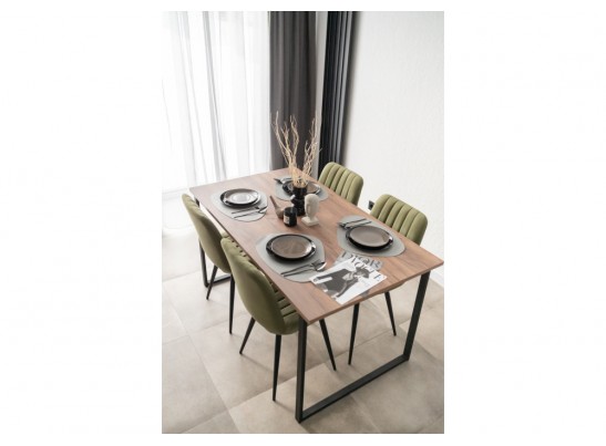 Деревянный стол Лиман 140 х 80 дуб крафт табачный / черный матовый в Ростове-на-Дону