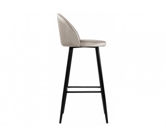 Барный стул Dodo 1 light grey with edging / black