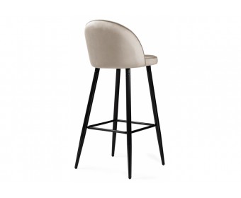 Барный стул Dodo 1 light grey with edging / black