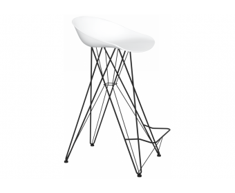 Барный стул SHT-ST19/S66 белый белый / черный муар