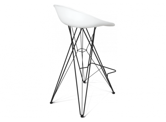 Барный стул SHT-ST19/S66 белый белый / черный муар в Ростове-на-Дону