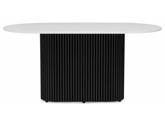 Деревянный стол Барон О 160 х 90 белая пленка шагрень / черный в Ростове-на-Дону