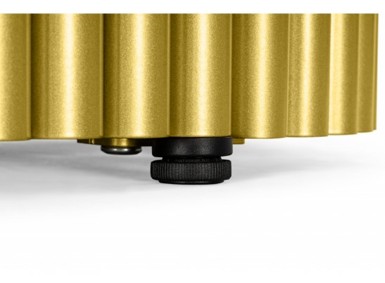 Деревянный стол Барон О 200 х 90 белая пленка шагрень / золотые ноги