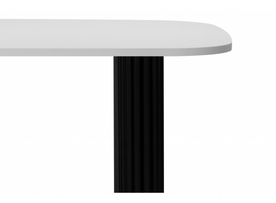 Деревянный стол Бавария B 160 х 90 белая пленка шагрень / черный в Ростове-на-Дону