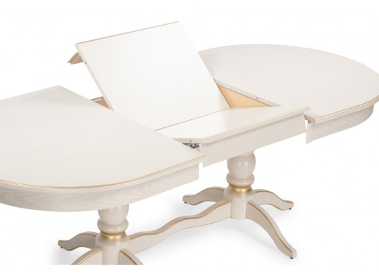 Деревянный стол Дейвер 160(220)х100 слоновая кость / золото в Ростове-на-Дону